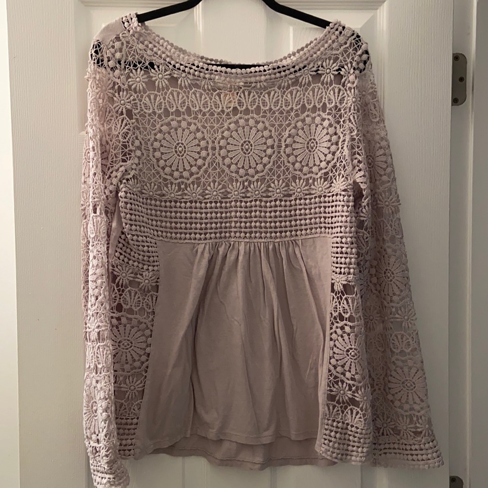 Sundance, Light Purple Boho Top, Size Medium
